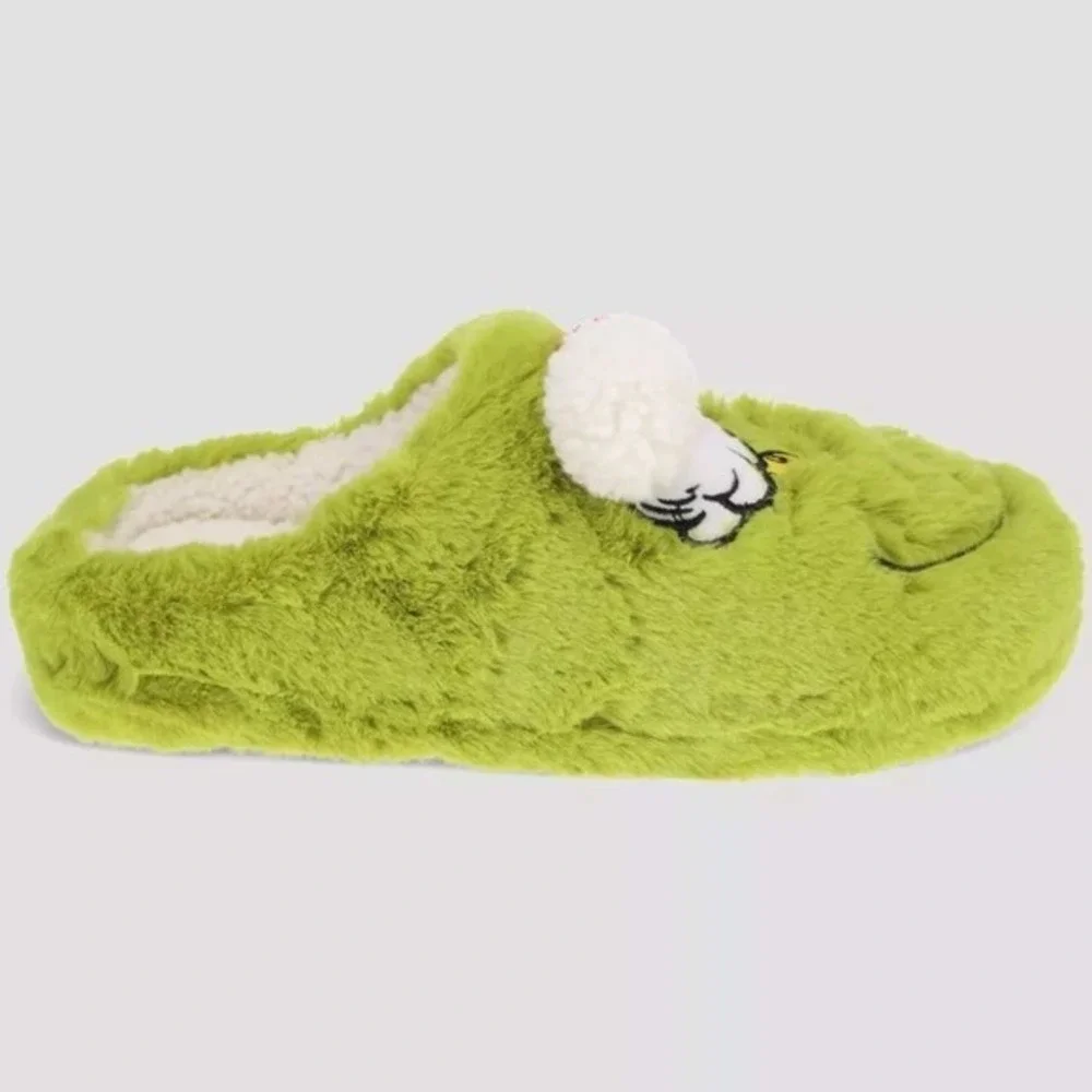 Baby Slippers The Grinch Slide Green Size 5/6 New With Tags